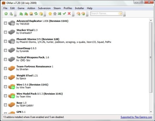 Garry's Mod - GMan Mod Manager v7.2 - небольшой обзор